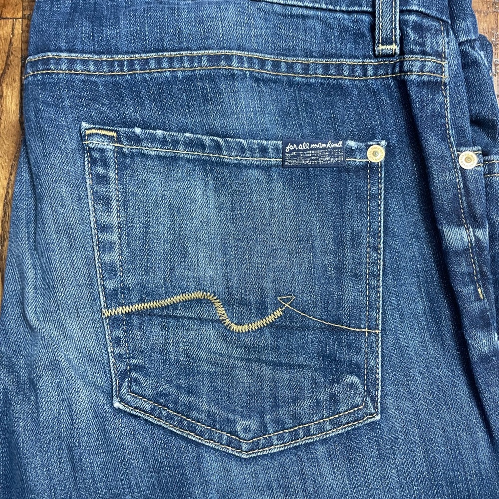 Vintage 7 For All Mankind Kimmie Bootcut Jeans in Classic Blue